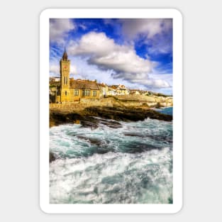 Porthleven Stormy Seas Sticker